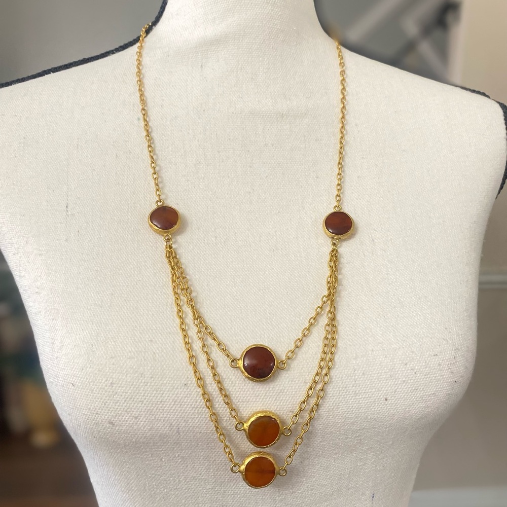 Vintage Gem Statement Necklace - image 1